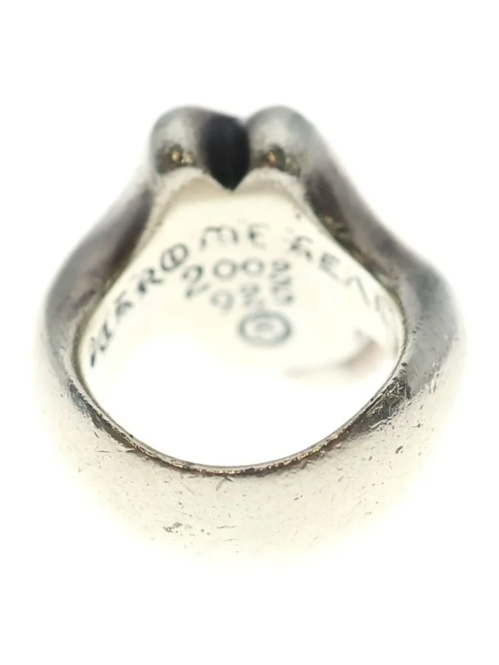 Chrome Hearts Lip Tongue Md Lip and Tan Ring Silver